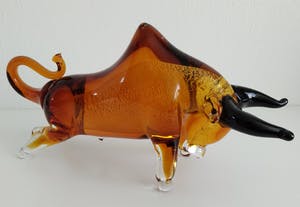 Niet of onleesbaar gesigneerd - indrukwekkende glassculptuur, El Torro, handgemaakt kopen? Bied vanaf 1!