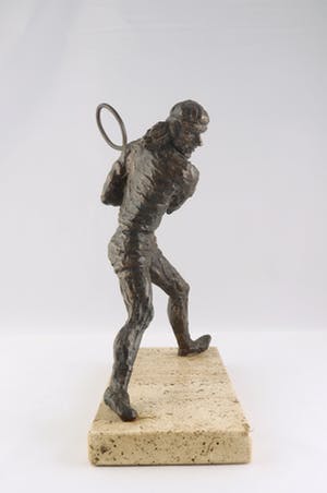 Bep van den Bergh - Brons en travertine, Björn Borg kopen? Bied vanaf 10!