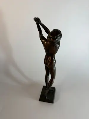 Kees Verkade - Bronzen sculptuur: De golfer - swing kopen? Bied vanaf 1699!