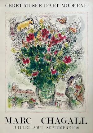 Marc Chagall - lithografische affiche ceret musee d”art moderne paris kopen? Bied vanaf 300!