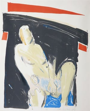 Coos Dieters - Litho, Madonna met kind kopen? Bied vanaf 1!