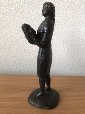 Brons (Onbekend) - MOEDER MET BABY - massief zwaar bronzen beeld. kopen? Bied vanaf 45!