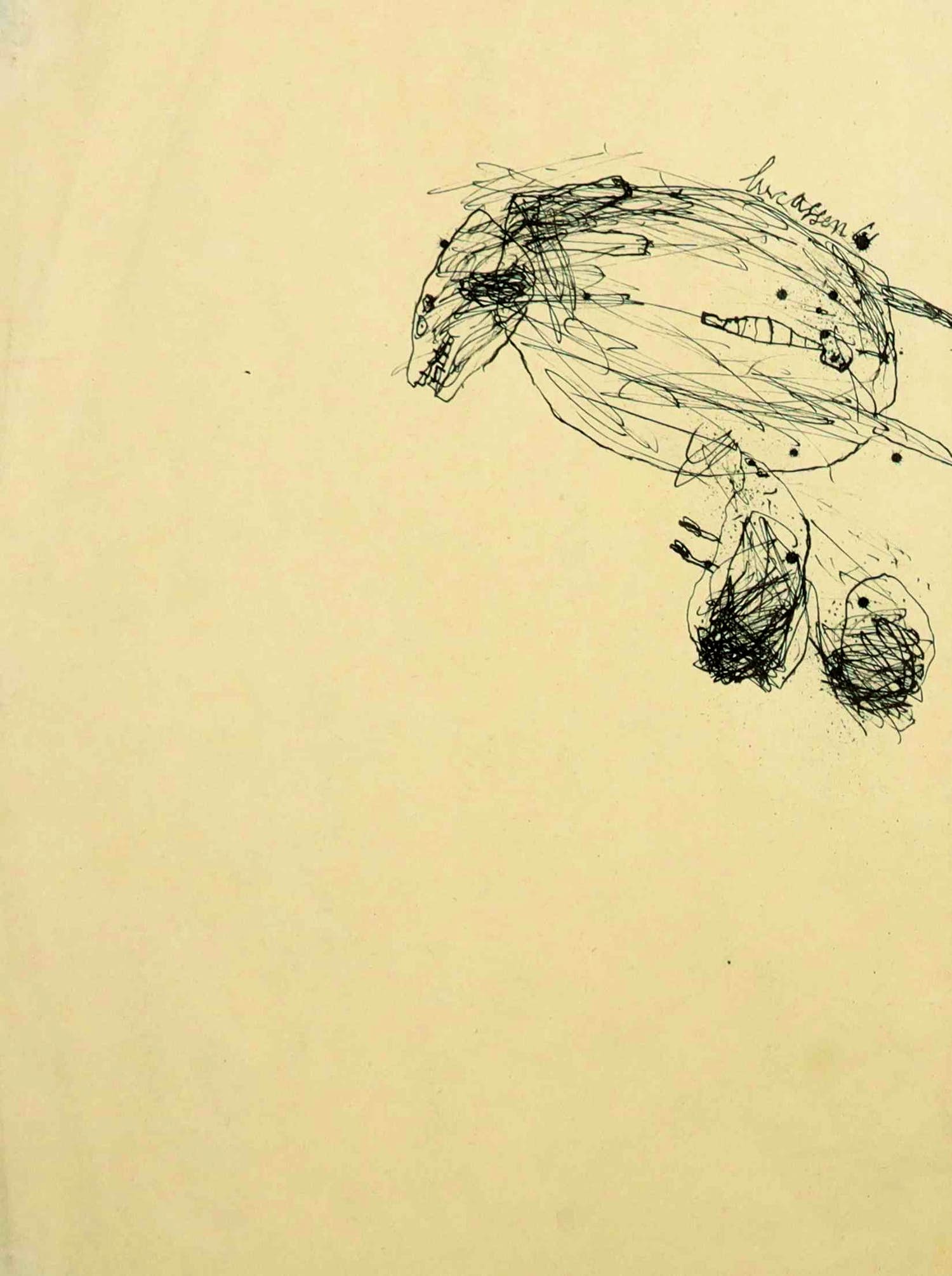 Reinier Lucassen - Pentekening, Zonder titel kopen? Bied vanaf 1!