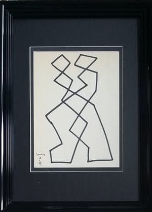 Siep van den Berg - Tango dansen - inkt op papier kopen? Bied vanaf 125!