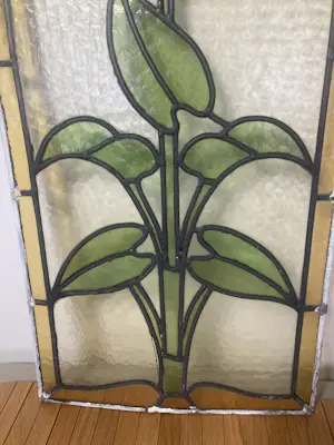 Onbekend - 5 authentieke Glas-in-Loodramen uit de jaren 1920-1930 kopen? Bied vanaf 350!