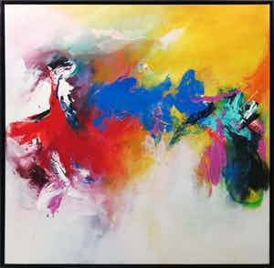 Martin van Dijk - Olieverf op doek, Provence in mei - Ingelijst (Zeer groot) verkocht voor € 700!