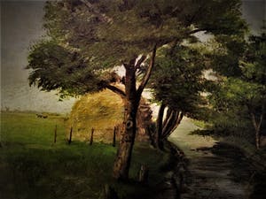 Pol Craps - Sfeervol olieverf - Belgisch impressionisme "Pajotten-landschap" gesigneerd kopen? Bied vanaf 20!