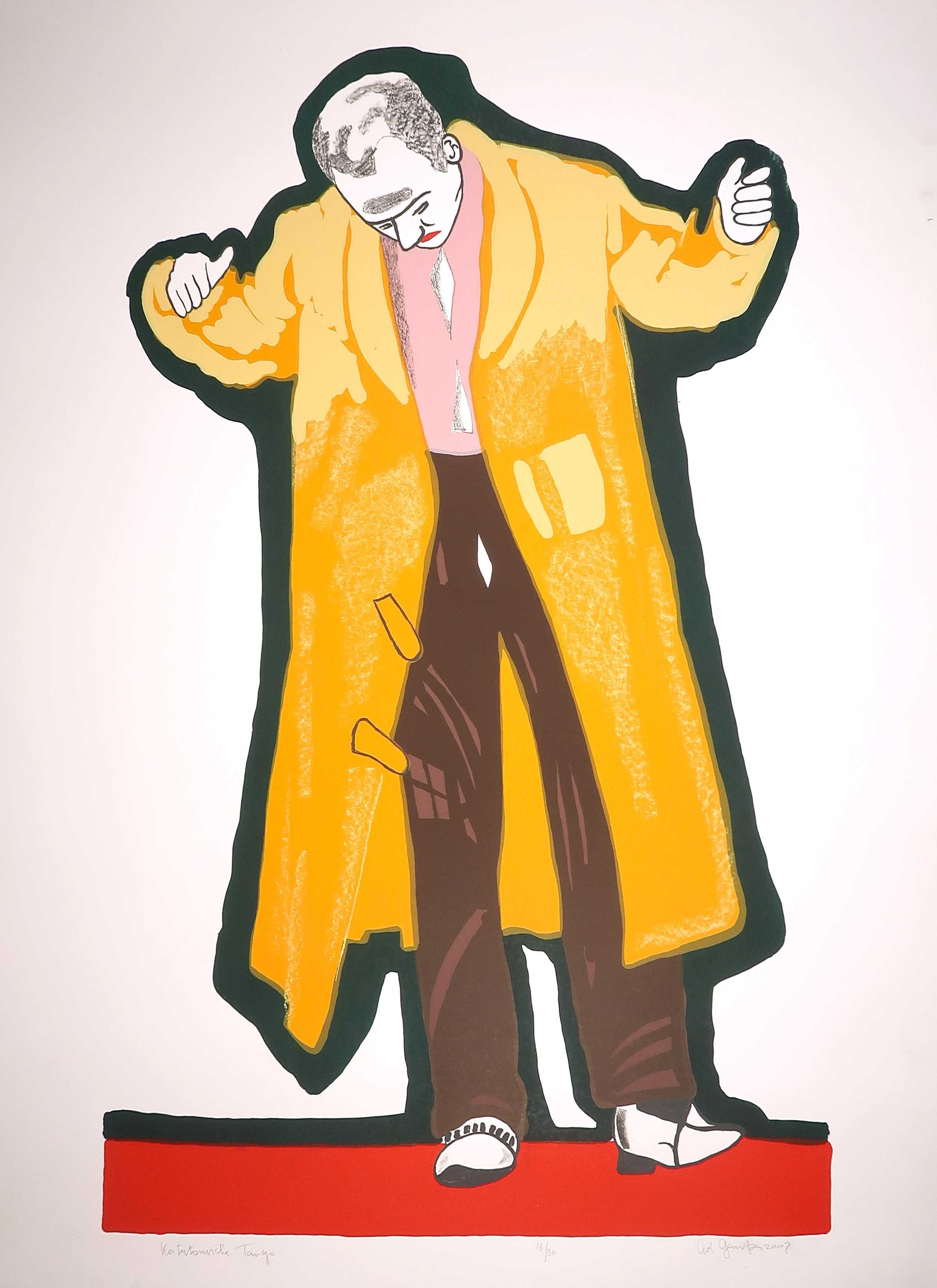 Ad Gerritsen - Zeefdruk, Katatonische Tango (Groot!) kopen? Bied vanaf 200!