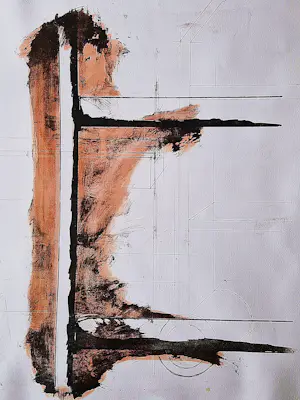 Pedro Cabrita Reis - Monumentale gemengde techniek op papier "Architecture Storyboard" in lijst kopen? Bied vanaf 875!