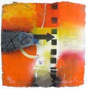 Theo Koster - Gemengde techniek, Zonder titel 5 - Ingelijst kopen? Bied vanaf 35!