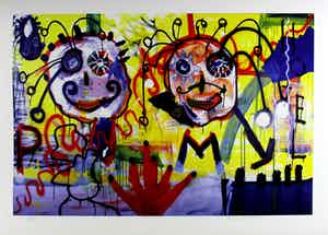 Paul Indrek Kostabi - Fraaie handgesigneerde giclee: Fantasticness verkocht voor € 65!