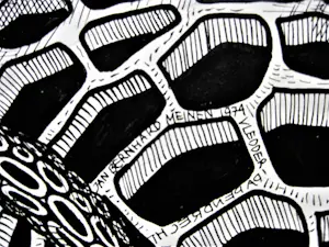 Jan Bernard Meinen - Grote & gedetailleerde Inkt-tekening "Vlinders bij stadsmuur" - 1974 - gesigneer kopen? Bied vanaf 29!