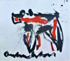 Anton Heyboer - Het dier Krachtige schildering . verkocht voor € 325!