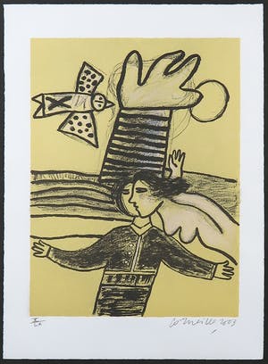 Corneille - Litho, Uit de serie La vie en vert - Ingelijst kopen? Bied vanaf 150!