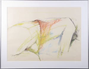 Henk Koolen - Krijt op papier, Zonder titel - Ingelijst kopen? Bied vanaf 1!