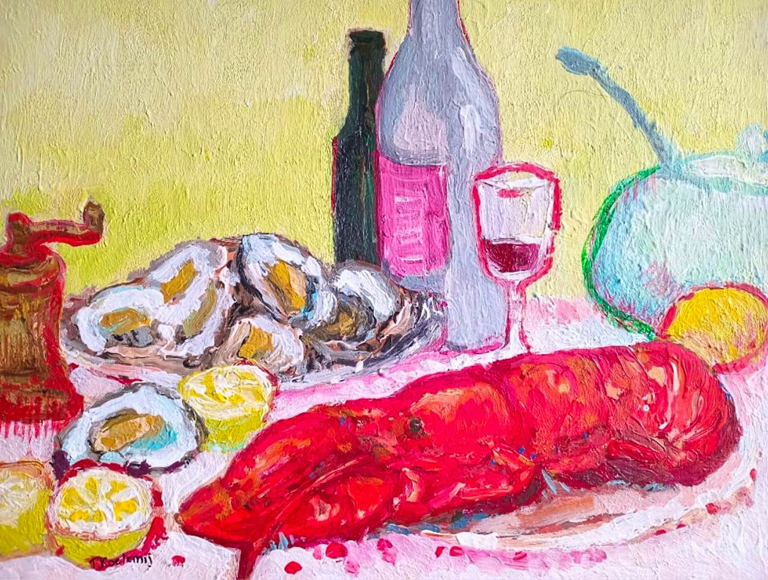 Tanja Koelemij - serie stillevens kreeft verkocht voor € 65!