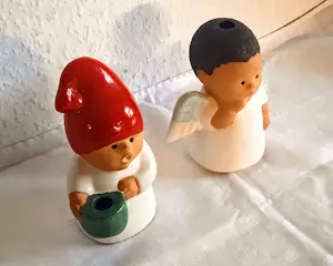 Lisa Larson - Keramik Figuren Wichtel und Engel als Kerzenständer für Rörstrand kopen? Bied vanaf 120!