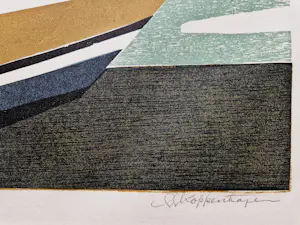 Gijs van Koppenhagen - Nieuwe Haagse school - volle maan aan de kust - zeer kleine oplage (1/25) kopen? Bied vanaf 58!