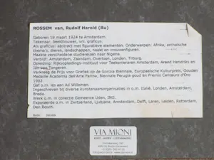 Ru van Rossem - Abstracte compositie - Ets kopen? Bied vanaf 85!