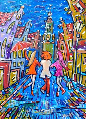 Elena Polyakova - Winkelen in Amsterdam, Kalverstraat verkocht voor € 115!