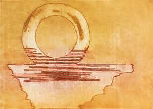 Jan Montyn - Asuka II, aquatint ets verkocht voor € 100!