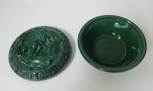 Curt Schlevogt - Art deco Malachiet persglazen dekseldoos kopen? Bied vanaf 28!