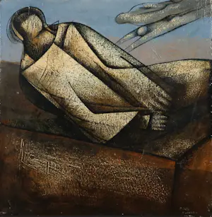 Frits van Eeden - Olieverf op paneel, Compositie nr 3 - Ingelijst kopen? Bied vanaf 1!