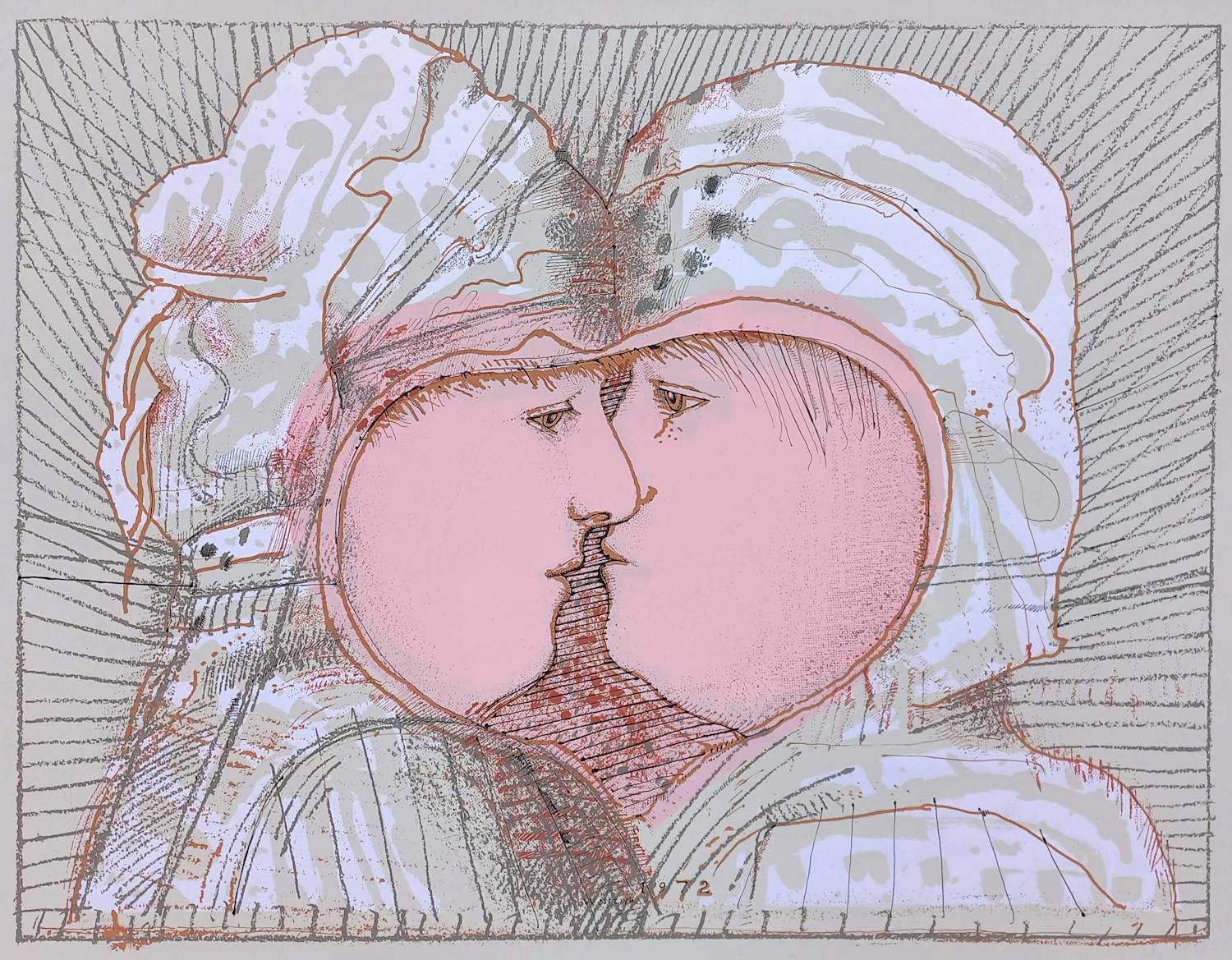 Co Westerik - Paar, zeefdruk verkocht voor € 275!