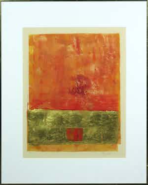 Steve Wood - Monoprint, Z.T. 1 - Ingelijst verkocht voor € 35!