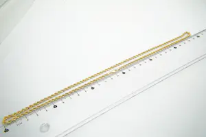25 - Sierlijk, zo goed als nieuw 14 krt geel gouden "Koord" collier - 60cm lang kopen? Bied vanaf 275!