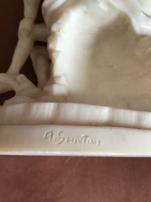 Niet of onleesbaar gesigneerd - Pietá n. Michelangelo van A.Santini, gesigneerd kopen? Bied vanaf 1!
