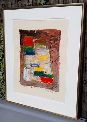 Richard Smeets - Pasar malam, acrylverf op papier (mooi ingelijst) kopen? Bied vanaf 295!