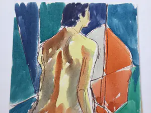 Dick Breddels - Naakt | aquarel - ingelijst kopen? Bied vanaf 45!