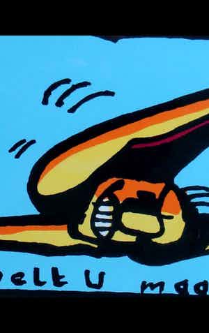 Herman Brood - Ingelijste Zeefdruk: Spoelt u maar verkocht voor € 175!