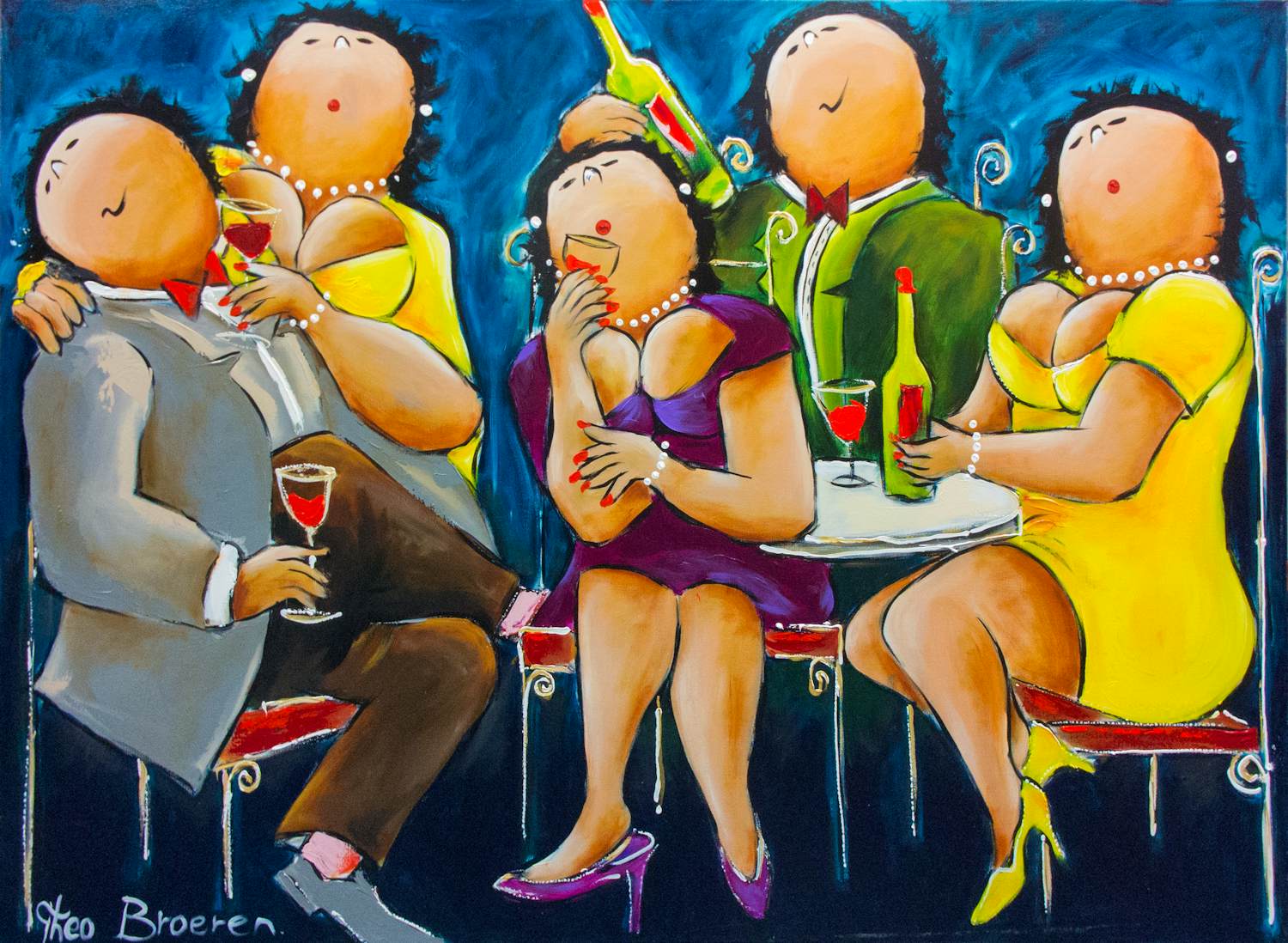 Theo Broeren - Acryl op doek, Charity 2013 verkocht voor € 200!