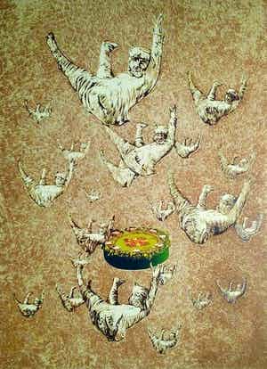 Aldert Mantje - The Visit - zeefdruk, E.A.-exemplaar verkocht voor € 45!