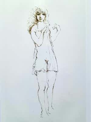 Leonor Fini - Dame in peignoir. verkocht voor € 79!