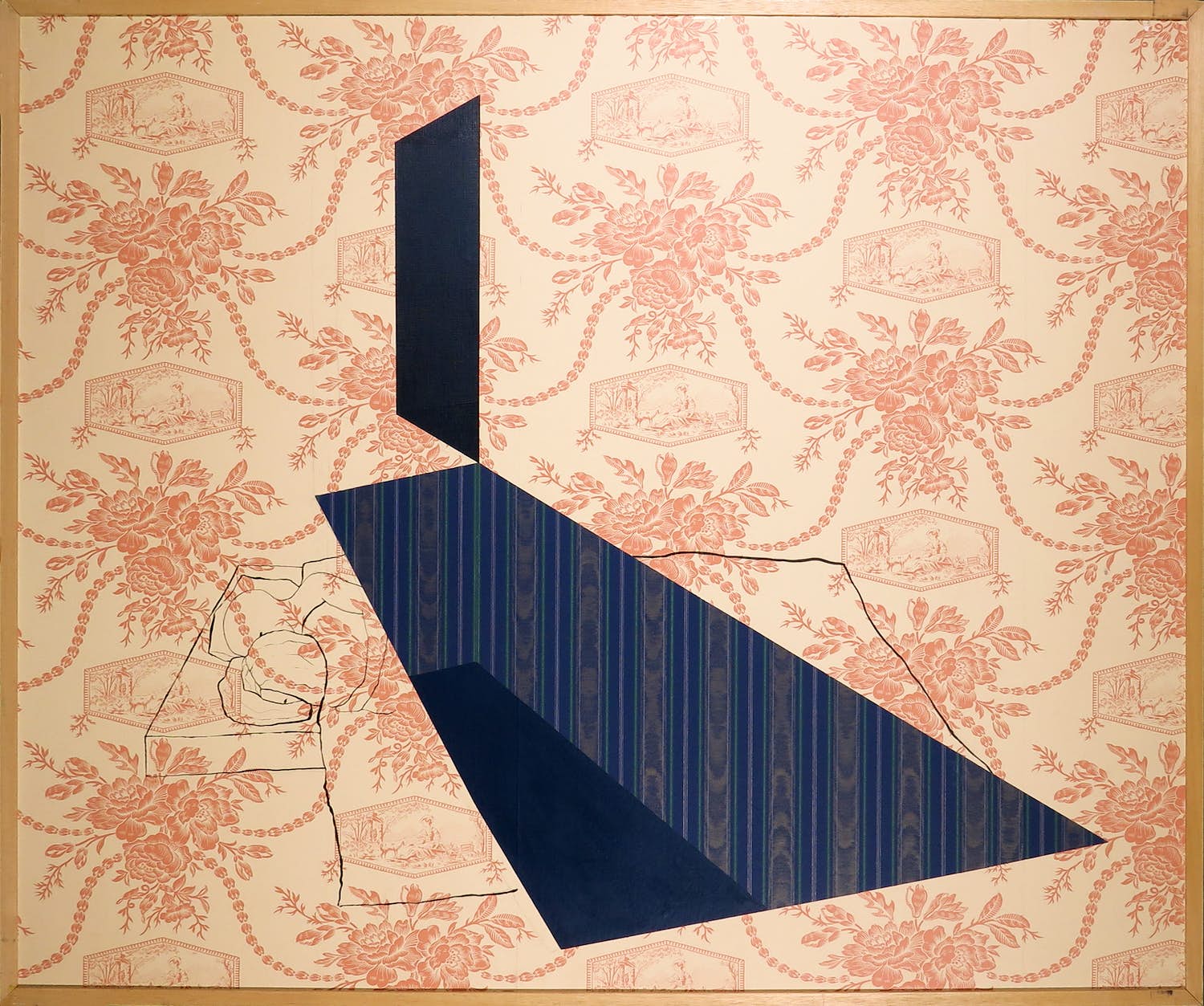 Brenda Kamphuis - Collage op paneel, Zonder titel - Ingelijst kopen? Bied vanaf 1!