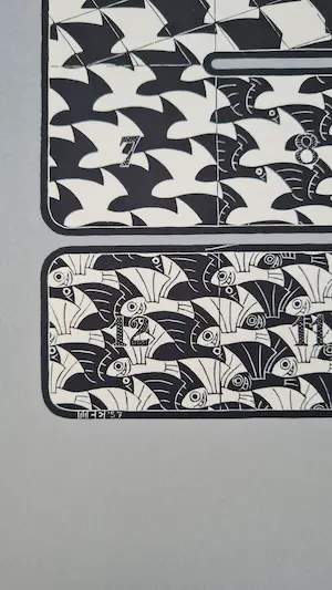 M.C. Escher - Regelmatige vlakverdeling I - originele houtgravure - 1958 kopen? Bied vanaf 350!