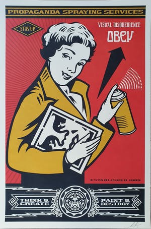 Shepard Fairey - OBEY STAY UP GIRL kopen? Bied vanaf 1!