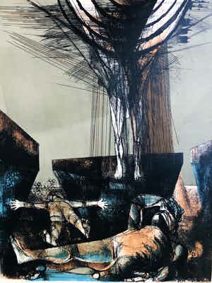 Aat Verhoog - Strand (Prent 190) verkocht voor € 75!