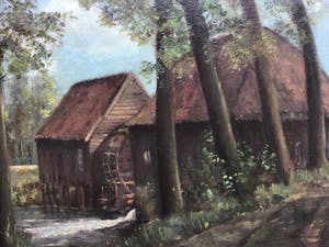 Niet of onleesbaar gesigneerd - Opwettende watermolen. kopen? Bied vanaf 1!