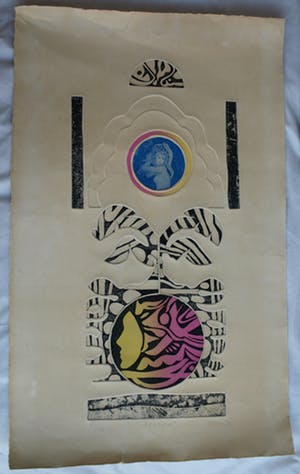 Niet of onleesbaar gesigneerd - Reliëfdruk , “Creation” – gesigneerd – 1971 – nr 14 van 21 ex. kopen? Bied vanaf 10!