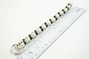 76 - 2e gehalte holle zilveren jasseron armband kopen? Bied vanaf 150!