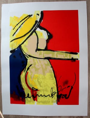 Herman Brood - grote zeefdruk: Naked Beaty kopen? Bied vanaf 399!