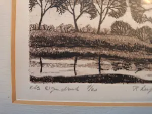 Rini Leefsma-Nagtegaal - Landschap met bomen ets kopen? Bied vanaf 25!