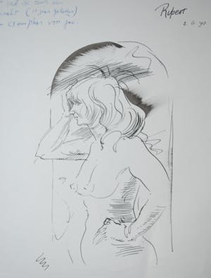 Rupert van der Linden - 2 tekeningen en een epistel -1984 en 1998 kopen? Bied vanaf 45!