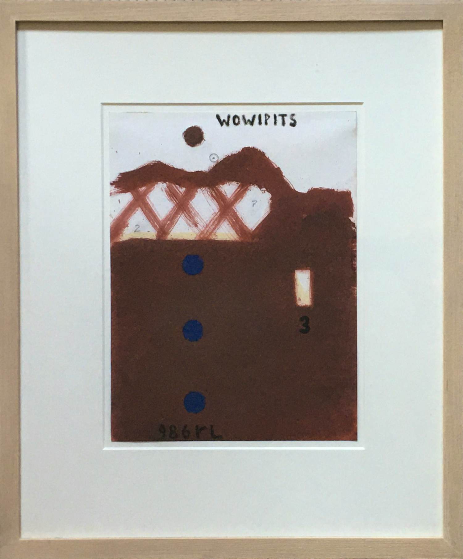 Reinier Lucassen - ‘Wowipits’ - gemengde techniek op papier - 1986 kopen? Bied vanaf 375!