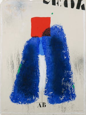 James Coignard - Gemengde techniek op geschept papier, Faille bleu - Ingelijst kopen? Bied vanaf 100!