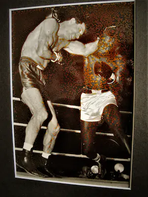 Niet of onleesbaar gesigneerd - Bewerkte bob van Dam fotoserie bokswedstrijd bep van Klaveren 1955 kopen? Bied vanaf 1!